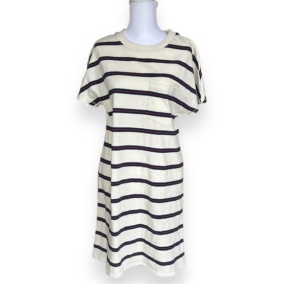 Madewell Tomboy Pocket Tee Dress in Stripe Size XS - Picture 4 of 13